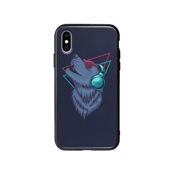 Coque Pour iPhone X Loup Extatique - Coque Wiqeo 10€-15€, Estelle Adam, Illustration, iPhone X, Motif Wiqeo, Déstockeur de Coques Pour iPhone