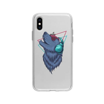 Coque Pour iPhone X Loup Extatique - Coque Wiqeo 10€-15€, Estelle Adam, Illustration, iPhone X, Motif Wiqeo, Déstockeur de Coques Pour iPhone