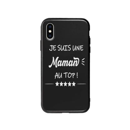 Coque Pour iPhone X "Maman au Top" - Coque Wiqeo 10€-15€, Géraud Fournier, iPhone X, Mignon Wiqeo, Déstockeur de Coques Pour iPhone