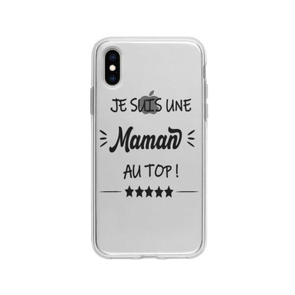 Coque Pour iPhone X "Maman au Top" - Coque Wiqeo 10€-15€, Géraud Fournier, iPhone X, Mignon Wiqeo, Déstockeur de Coques Pour iPhone