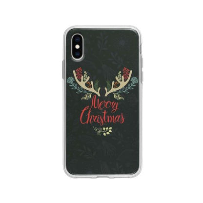 Coque Pour iPhone X "Merry Christmas" - Coque Wiqeo 10€-15€, Estelle Adam, Illustration, iPhone X Wiqeo, Déstockeur de Coques Pour iPhone