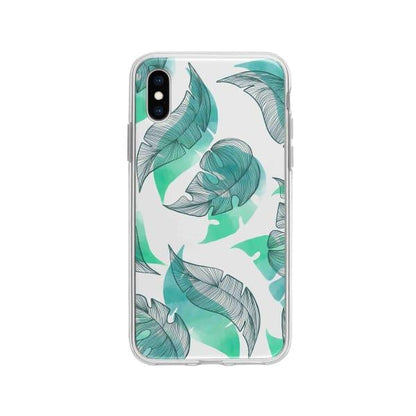 Coque Pour iPhone X Motif Feuilles - Coque Wiqeo 10€-15€, Estelle Adam, Feuilles, iPhone X, Motif Wiqeo, Déstockeur de Coques Pour iPhone