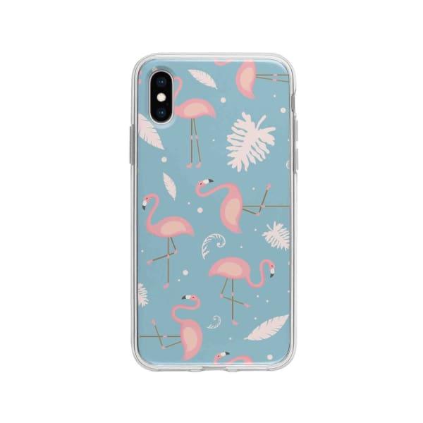 Coque Pour iPhone X Motif Flamant Rose - Coque Wiqeo 10€-15€, Estelle Adam, Feuilles, iPhone X, Motif Wiqeo, Déstockeur de Coques Pour iPhone