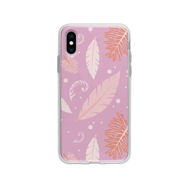 Coque Pour iPhone X Nature Rose - Coque Wiqeo 10€-15€, Estelle Adam, Feuilles, iPhone X, Motif Wiqeo, Déstockeur de Coques Pour iPhone