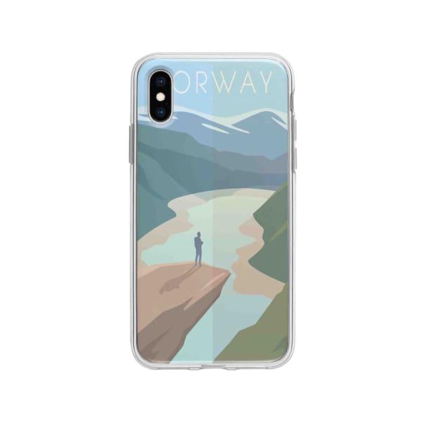 Coque Pour iPhone X Norvège - Coque Wiqeo 10€-15€, Illustration, iPhone X, Robert Guillory, Voyage Wiqeo, Déstockeur de Coques Pour iPhone