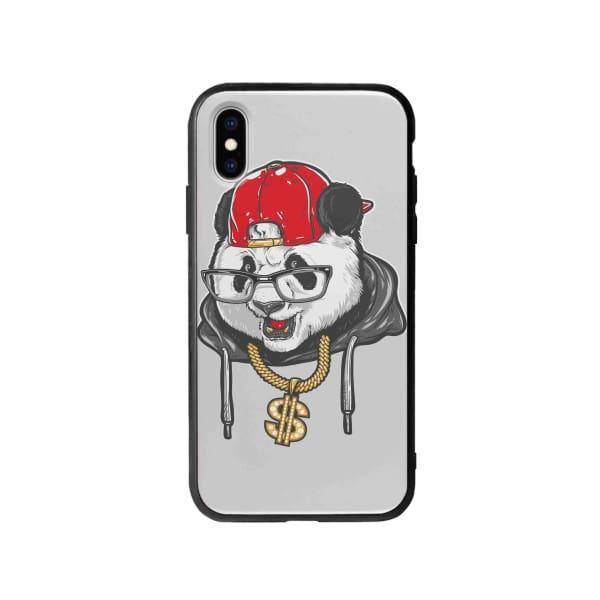 Coque Pour iPhone X Panda Hiphop - Coque Wiqeo 10€-15€, Animaux, Estelle Adam, Illustration, iPhone X Wiqeo, Déstockeur de Coques Pour iPhone