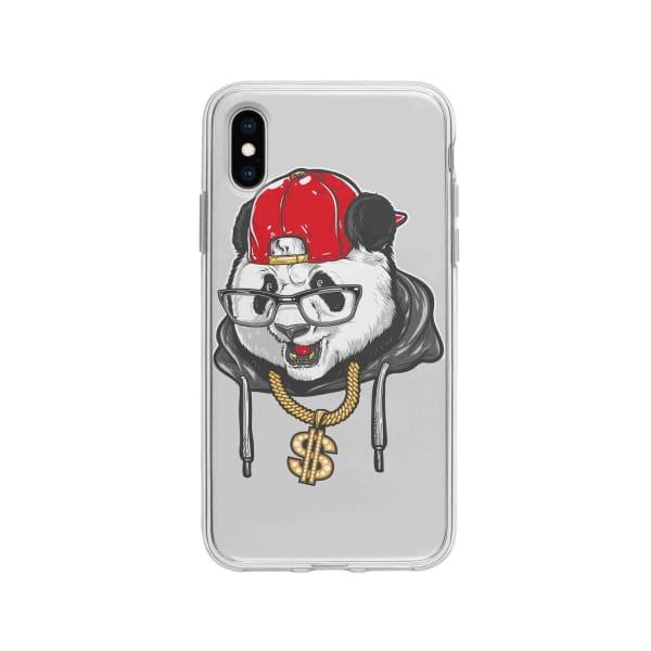 Coque Pour iPhone X Panda Hiphop - Coque Wiqeo 10€-15€, Animaux, Estelle Adam, Illustration, iPhone X Wiqeo, Déstockeur de Coques Pour iPhone