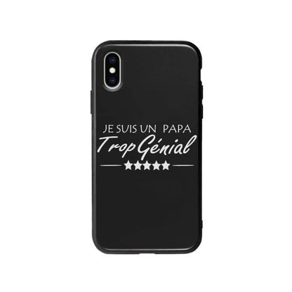 Coque Pour iPhone X "Papa Génial" - Coque Wiqeo 10€-15€, Estelle Adam, iPhone X, Motif Wiqeo, Déstockeur de Coques Pour iPhone