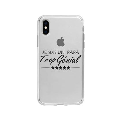 Coque Pour iPhone X "Papa Génial" - Coque Wiqeo 10€-15€, Estelle Adam, iPhone X, Motif Wiqeo, Déstockeur de Coques Pour iPhone