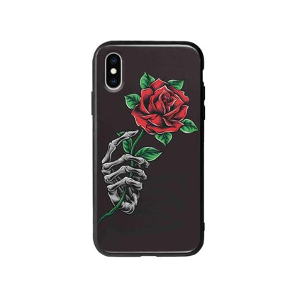 Coque Pour iPhone X Rose Squelette - Coque Wiqeo 10€-15€, Albert Dupont, Fleur, iPhone X, Squelette Wiqeo, Déstockeur de Coques Pour iPhone