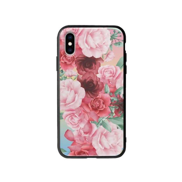 Coque Pour iPhone X Roses Fleuries - Coque Wiqeo 10€-15€, Albert Dupont, Fleur, iPhone X Wiqeo, Déstockeur de Coques Pour iPhone