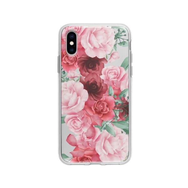 Coque Pour iPhone X Roses Fleuries - Coque Wiqeo 10€-15€, Albert Dupont, Fleur, iPhone X Wiqeo, Déstockeur de Coques Pour iPhone