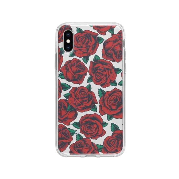 Coque Pour iPhone X Roses Vintage - Coque Wiqeo 10€-15€, Albert Dupont, Fleur, iPhone X, Motif, Vintage Wiqeo, Déstockeur de Coques Pour iPhone