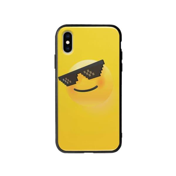 Coque Pour iPhone X Smiley Lunettes - Coque Wiqeo 10€-15€, Estelle Adam, Illustration, iPhone X Wiqeo, Déstockeur de Coques Pour iPhone