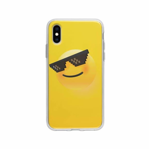 Coque Pour iPhone X Smiley Lunettes - Coque Wiqeo 10€-15€, Estelle Adam, Illustration, iPhone X Wiqeo, Déstockeur de Coques Pour iPhone