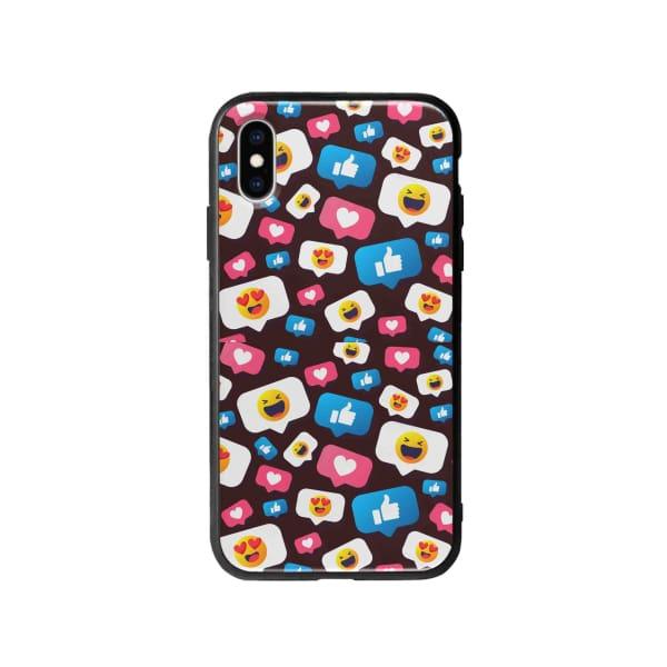 Coque Pour iPhone X Smileys - Coque Wiqeo 10€-15€, Géraud Fournier, iPhone X, Mignon, Motif Wiqeo, Déstockeur de Coques Pour iPhone