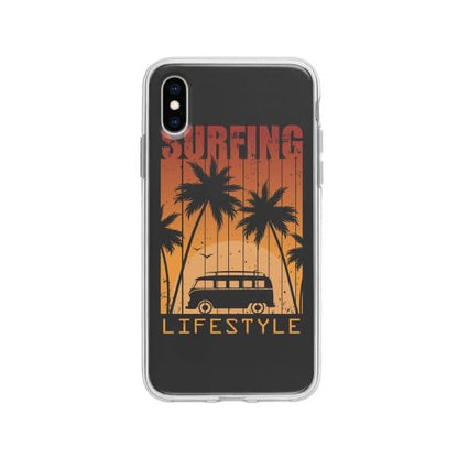 Coque Pour iPhone X "Surfing Lifestyle" - Coque Wiqeo 10€-15€, Estelle Adam, Illustration, iPhone X, Motif Wiqeo, Déstockeur de Coques Pour iPhone