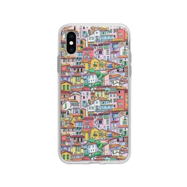 Coque Pour iPhone X Ville - Coque Wiqeo 10€-15€, Estelle Adam, Illustration, iPhone X Wiqeo, Déstockeur de Coques Pour iPhone