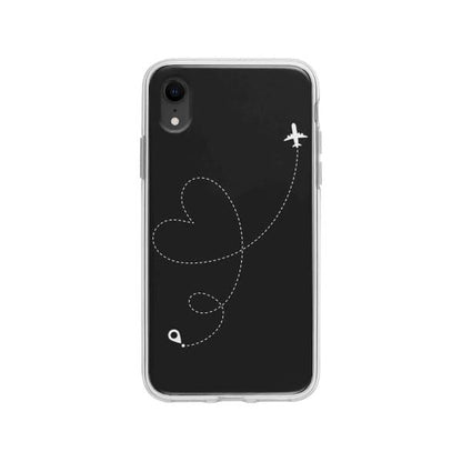 Coque Pour iPhone XR Avion Cœur - Coque Wiqeo 10€-15€, Estelle Adam, Illustration, iPhone XR Wiqeo, Déstockeur de Coques Pour iPhone