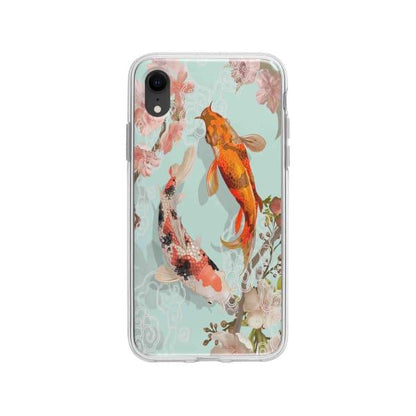 Coque Pour iPhone XR Carpes Koï - Coque Wiqeo 10€-15€, Estelle Adam, Illustration, iPhone XR Wiqeo, Déstockeur de Coques Pour iPhone