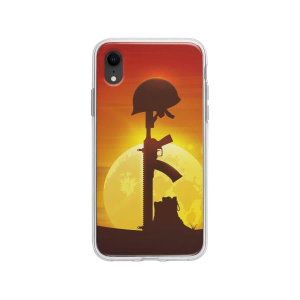 Coque Pour iPhone XR Casque et Fusil - Coque Wiqeo 10€-15€, Estelle Adam, Illustration, iPhone XR Wiqeo, Déstockeur de Coques Pour iPhone