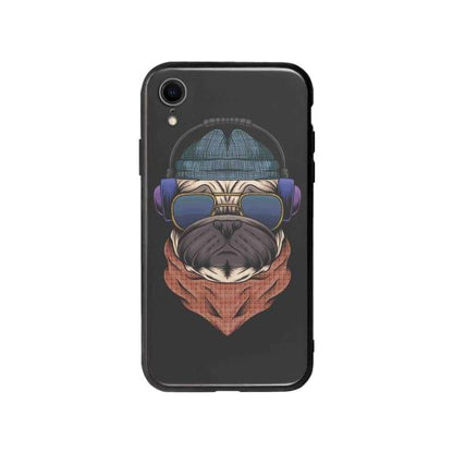 Coque Pour iPhone XR Chien Écouteurs - Coque Wiqeo 10€-15€, Animaux, Estelle Adam, Illustration, iPhone XR Wiqeo, Déstockeur de Coques Pour iPhone