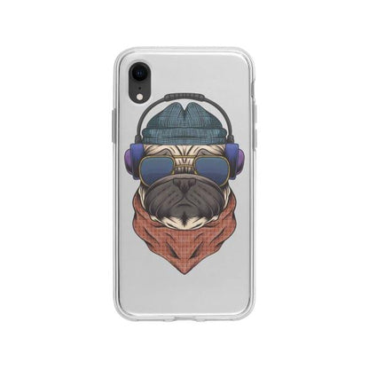 Coque Pour iPhone XR Chien Écouteurs - Coque Wiqeo 10€-15€, Animaux, Estelle Adam, Illustration, iPhone XR Wiqeo, Déstockeur de Coques Pour iPhone