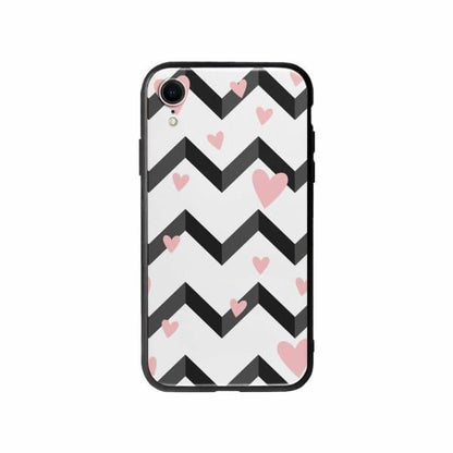 Coque Pour iPhone XR Cœurs Motif Noir et Blanc - Coque Wiqeo 10€-15€, Cœurs, Estelle Adam, iPhone XR, Motif Wiqeo, Déstockeur de Coques Pour iPhone