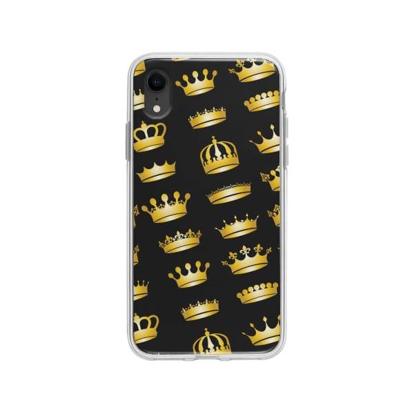 Coque Pour iPhone XR Couronnes Dorées - Coque Wiqeo 10€-15€, Estelle Adam, iPhone XR, Motif Wiqeo, Déstockeur de Coques Pour iPhone