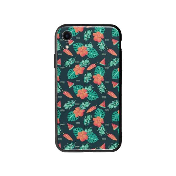 Coque Pour iPhone XR Été Floral - Coque Wiqeo 10€-15€, Estelle Adam, Feuilles, Fleur, iPhone XR, Motif Wiqeo, Déstockeur de Coques Pour iPhone