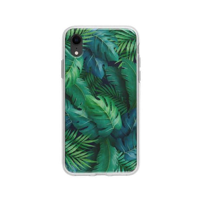 Coque Pour iPhone XR Feuillage Tropical - Coque Wiqeo 10€-15€, Estelle Adam, Feuilles, iPhone XR, Motif Wiqeo, Déstockeur de Coques Pour iPhone