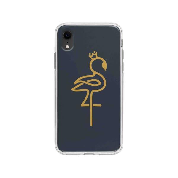 Coque Pour iPhone XR Flamant Rose Linéaire - Coque Wiqeo 10€-15€, Animaux, Estelle Adam, iPhone XR, Motif Wiqeo, Déstockeur de Coques Pour iPhone