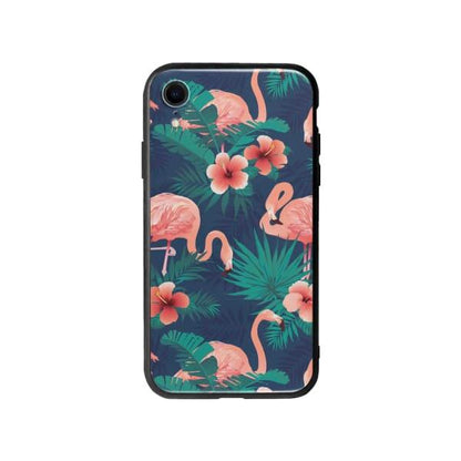 Coque Pour iPhone XR Flamant Rose Palmier - Coque Wiqeo 10€-15€, Estelle Adam, Feuilles, iPhone XR, Motif Wiqeo, Déstockeur de Coques Pour iPhone