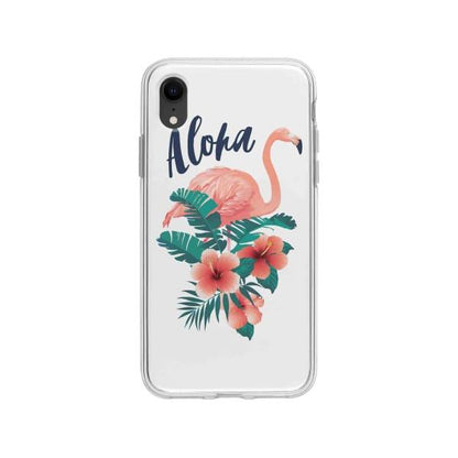 Coque Pour iPhone XR Flamant Rose Tropical - Coque Wiqeo 10€-15€, Estelle Adam, Feuilles, iPhone XR, Motif Wiqeo, Déstockeur de Coques Pour iPhone