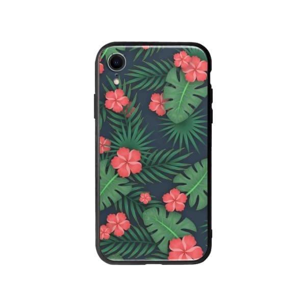 Coque Pour iPhone XR Flore Exotique - Coque Wiqeo 10€-15€, Estelle Adam, Feuilles, Fleur, iPhone XR, Motif Wiqeo, Déstockeur de Coques Pour iPhone