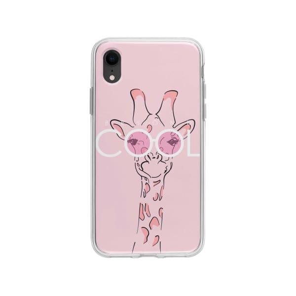 Coque Pour iPhone XR Girafe Cool - Coque Wiqeo 10€-15€, Animaux, Estelle Adam, Illustration, iPhone XR Wiqeo, Déstockeur de Coques Pour iPhone