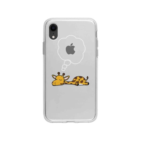 Coque Pour iPhone XR Girafe Endormie - Coque Wiqeo 10€-15€, Animaux, Estelle Adam, Illustration, iPhone XR Wiqeo, Déstockeur de Coques Pour iPhone