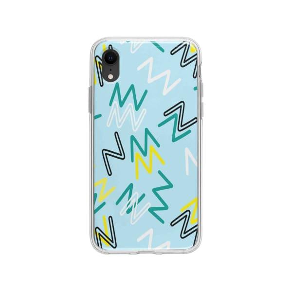 Coque Pour iPhone XR Gribouillis Géométrique - Coque Wiqeo 10€-15€, Estelle Adam, iPhone XR, Motif Wiqeo, Déstockeur de Coques Pour iPhone