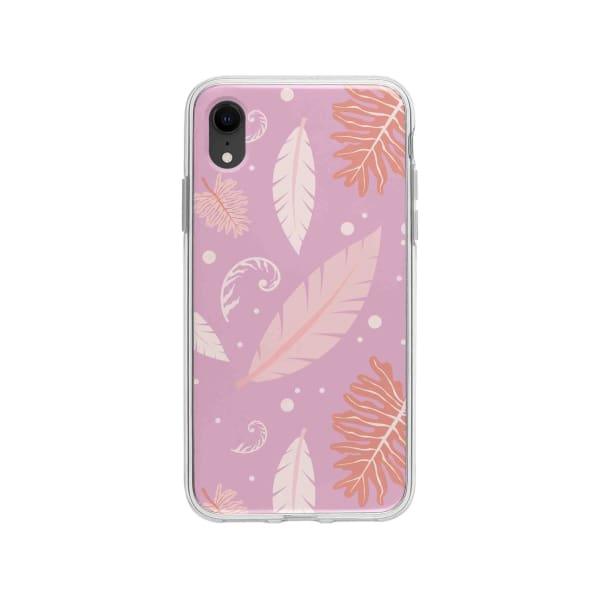 Coque Pour iPhone XR Nature Rose - Coque Wiqeo 10€-15€, Estelle Adam, Feuilles, iPhone XR, Motif Wiqeo, Déstockeur de Coques Pour iPhone