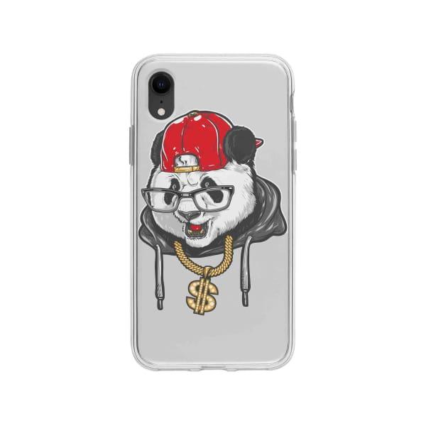 Coque Pour iPhone XR Panda Hiphop - Coque Wiqeo 10€-15€, Animaux, Estelle Adam, Illustration, iPhone XR Wiqeo, Déstockeur de Coques Pour iPhone