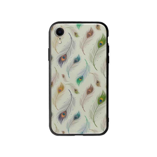 Coque Pour iPhone XR Plumes de Paon - Coque Wiqeo 10€-15€, Estelle Adam, Illustration, iPhone XR, Motif Wiqeo, Déstockeur de Coques Pour iPhone