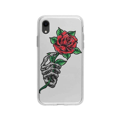 Coque Pour iPhone XR Rose Squelette - Coque Wiqeo 10€-15€, Albert Dupont, Fleur, iPhone XR, Squelette Wiqeo, Déstockeur de Coques Pour iPhone