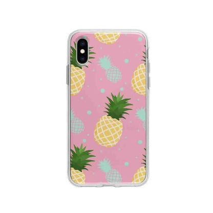 Coque Pour iPhone XS Ananas - Coque Wiqeo 10€-15€, Estelle Adam, iPhone XS, Motif Wiqeo, Déstockeur de Coques Pour iPhone