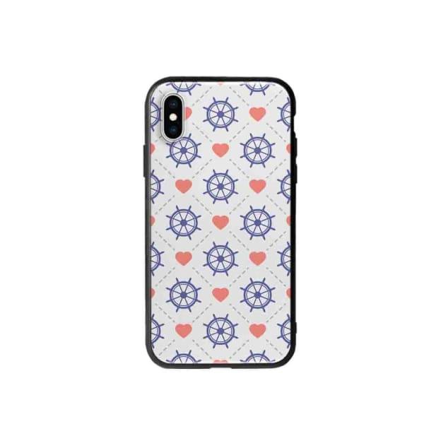 Coque Pour iPhone XS Barres et Cœurs - Coque Wiqeo 10€-15€, Cœurs, Estelle Adam, iPhone XS, Motif Wiqeo, Déstockeur de Coques Pour iPhone