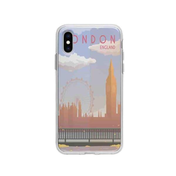 Coque Pour iPhone XS Big Ben & London Eye - Coque Wiqeo 10€-15€, Estelle Adam, Illustration, iPhone XS, Voyage Wiqeo, Déstockeur de Coques Pour iPhone