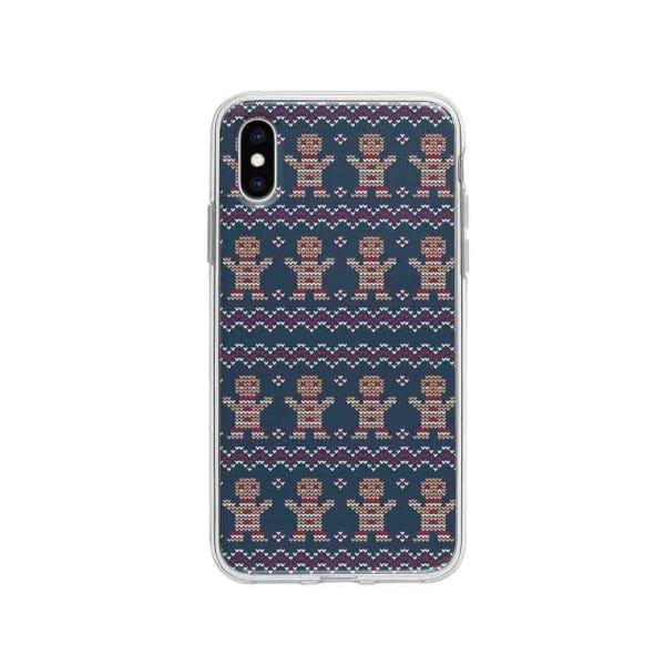 Coque Pour iPhone XS Biscuit de Noël Tricoté - Coque Wiqeo 10€-15€, Estelle Adam, iPhone XS, Motif, Noël Wiqeo, Déstockeur de Coques Pour iPhone