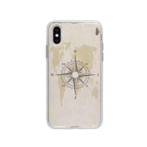 Coque Pour iPhone XS Boussole Nautique - Coque Wiqeo 10€-15€, Estelle Adam, Illustration, iPhone XS Wiqeo, Déstockeur de Coques Pour iPhone