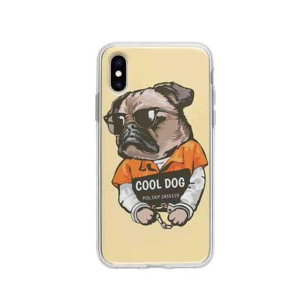 Coque Pour iPhone XS Carlin Prisonnier - Coque Wiqeo 10€-15€, Animaux, Estelle Adam, Illustration, iPhone XS Wiqeo, Déstockeur de Coques Pour iPhone