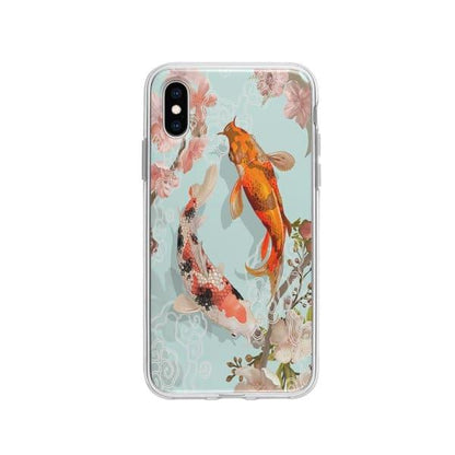 Coque Pour iPhone XS Carpes Koï - Coque Wiqeo 10€-15€, Estelle Adam, Illustration, iPhone XS Wiqeo, Déstockeur de Coques Pour iPhone