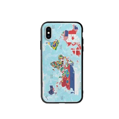 Coque Pour iPhone XS Carte du Monde - Coque Wiqeo 10€-15€, Estelle Adam, Illustration, iPhone XS Wiqeo, Déstockeur de Coques Pour iPhone